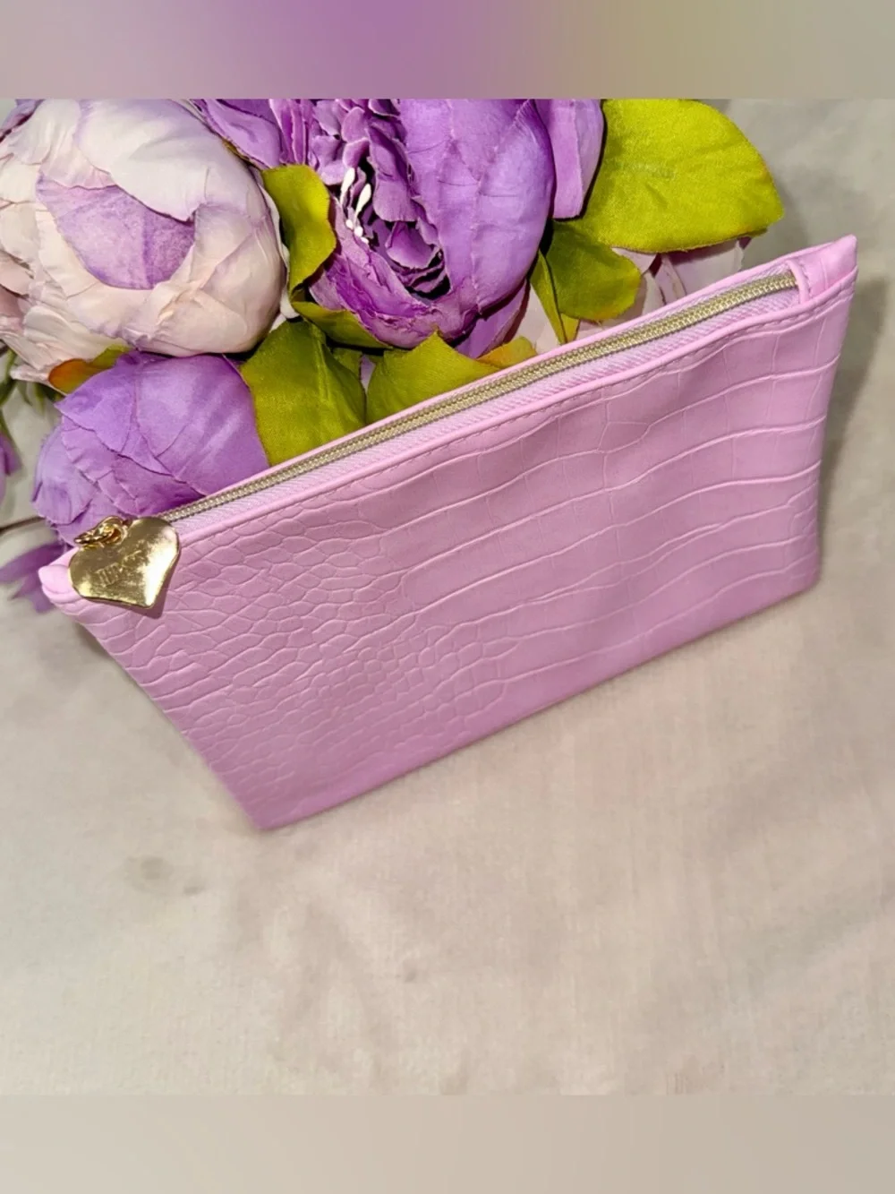 3 for $16 - NEW Ipsy Pink Crocodile Embossed Cosmetic Bag